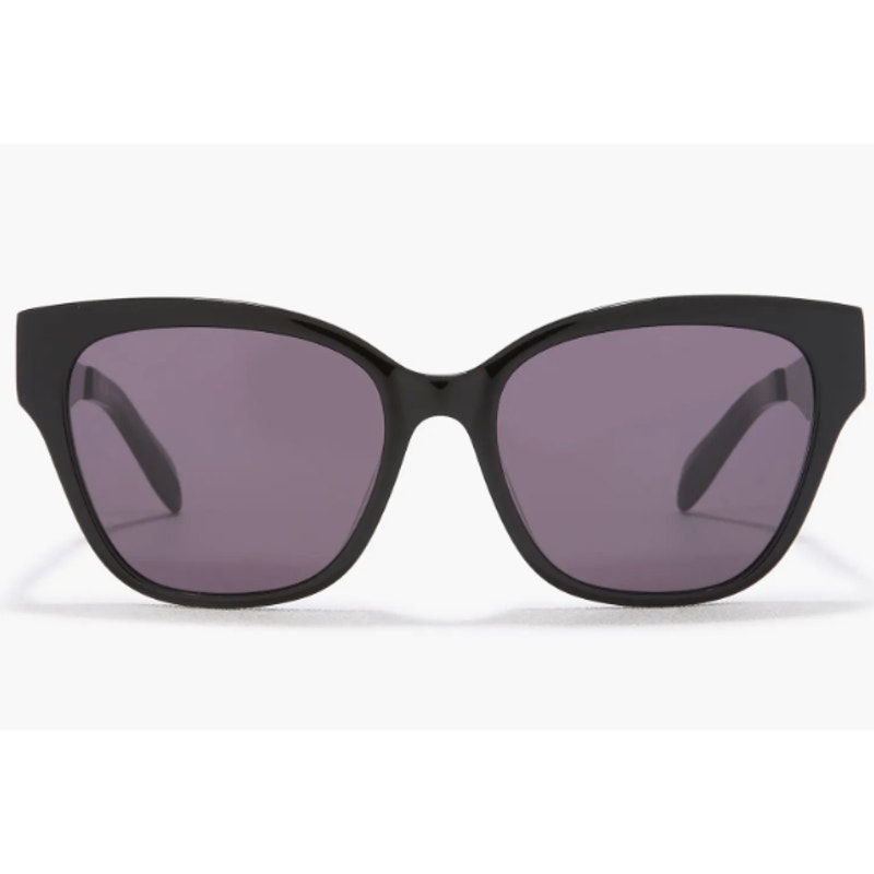 Alexander McQueen 56mm Cat Eye Sunglasses Black Ruthenium Grey