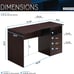 Techni Mobili Classic Computer Desk with Multiple Drawers, 29.5 x 23.6 x 51.2