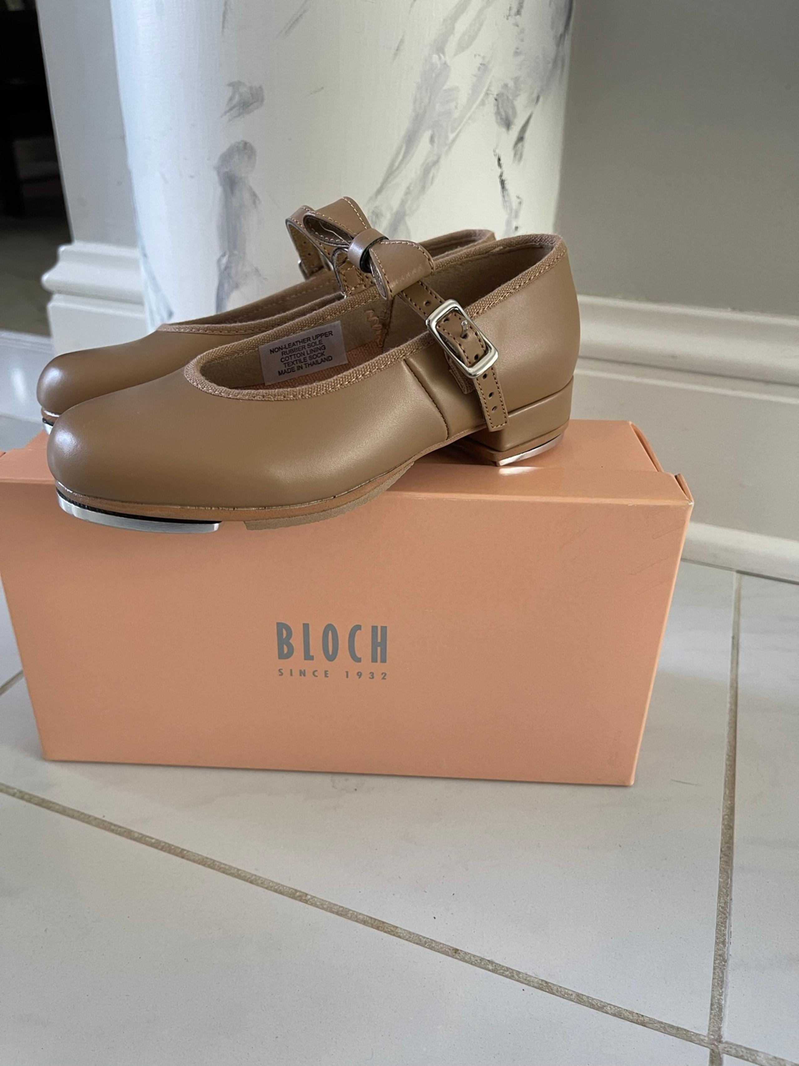NEW BLOCH Merry Jane Tap Dance Ballet Tan Nude Beige Girls Shoes S0352G size 10
