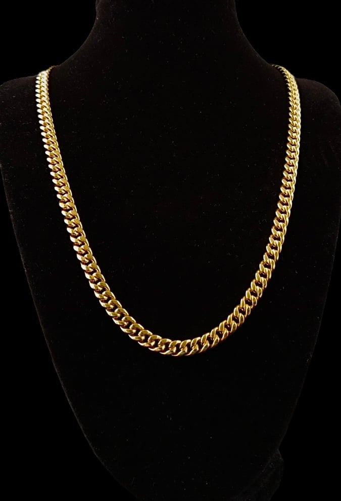 NEW Wide 9mm 23 inch Diamond cut heavy Cuban Link Curb Chain.