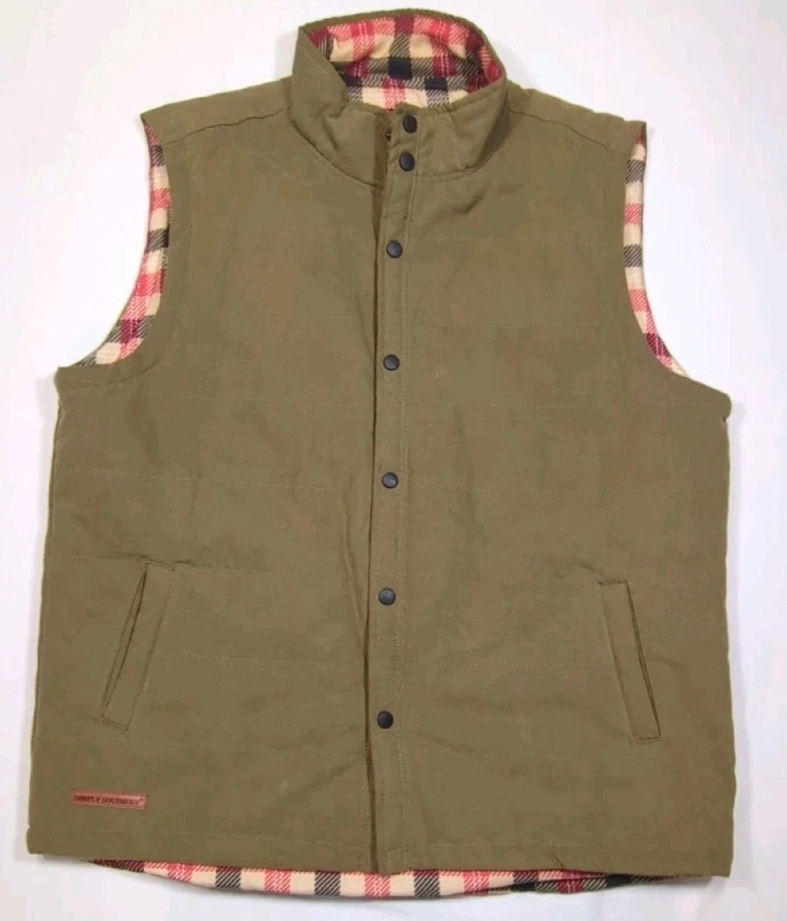 Simply Southern Men’s Green Canvas Vest XXL