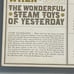 Vintage “Remember When” 1968 Steam Toys Of Yesterday Calendar New Hallmark