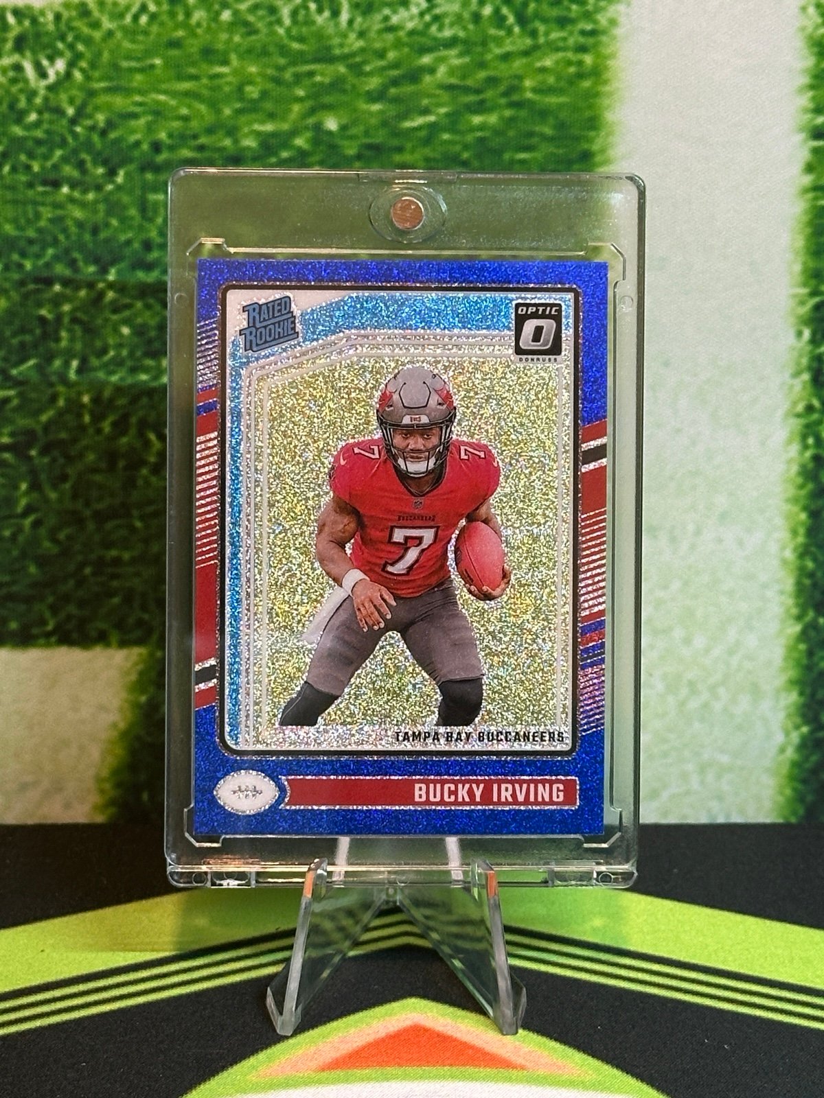 2024 Donruss Optic Bucky Irving Blue Glitter Rated Rookie Card #216 SSP