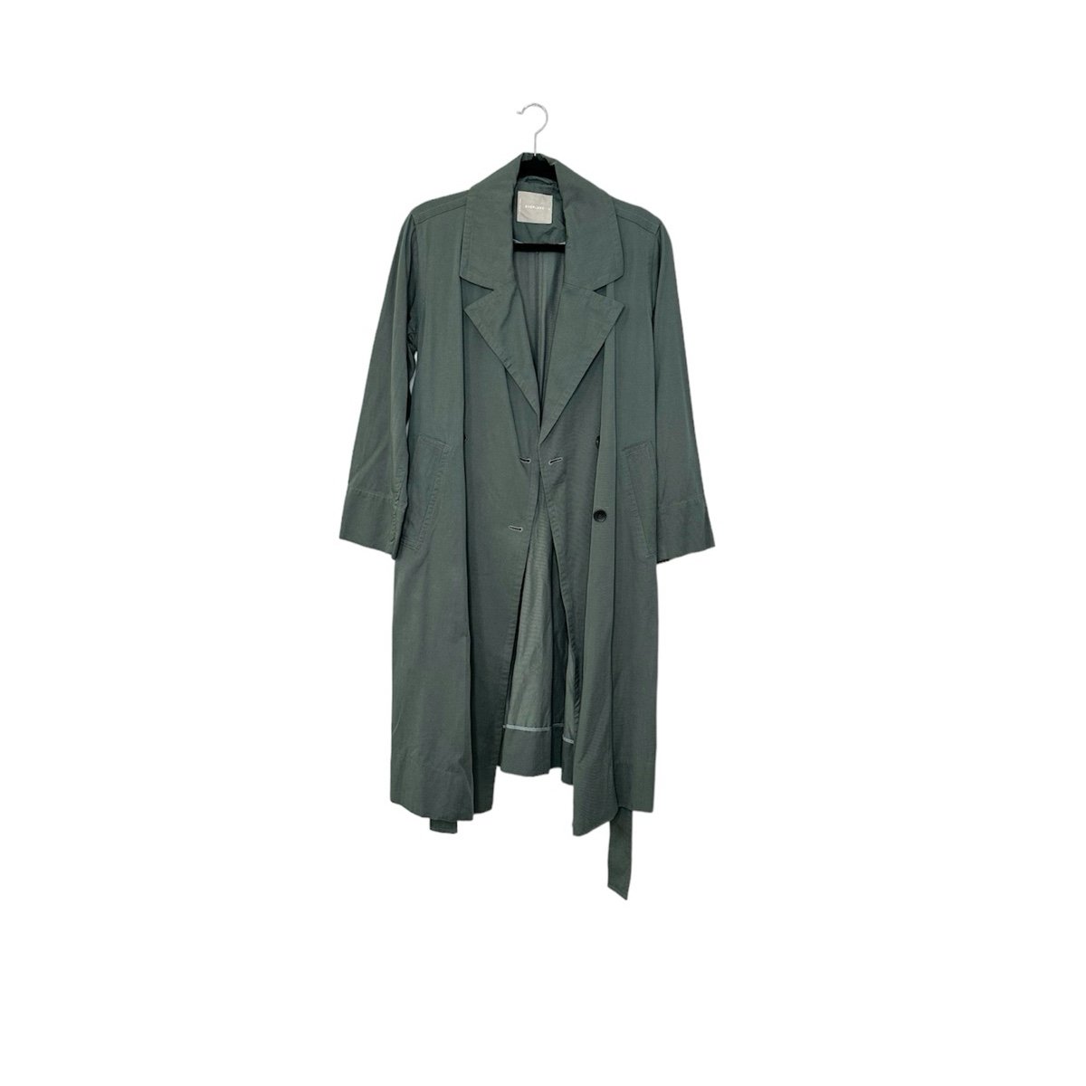 Everlane The Drape Trench Coat Green Small