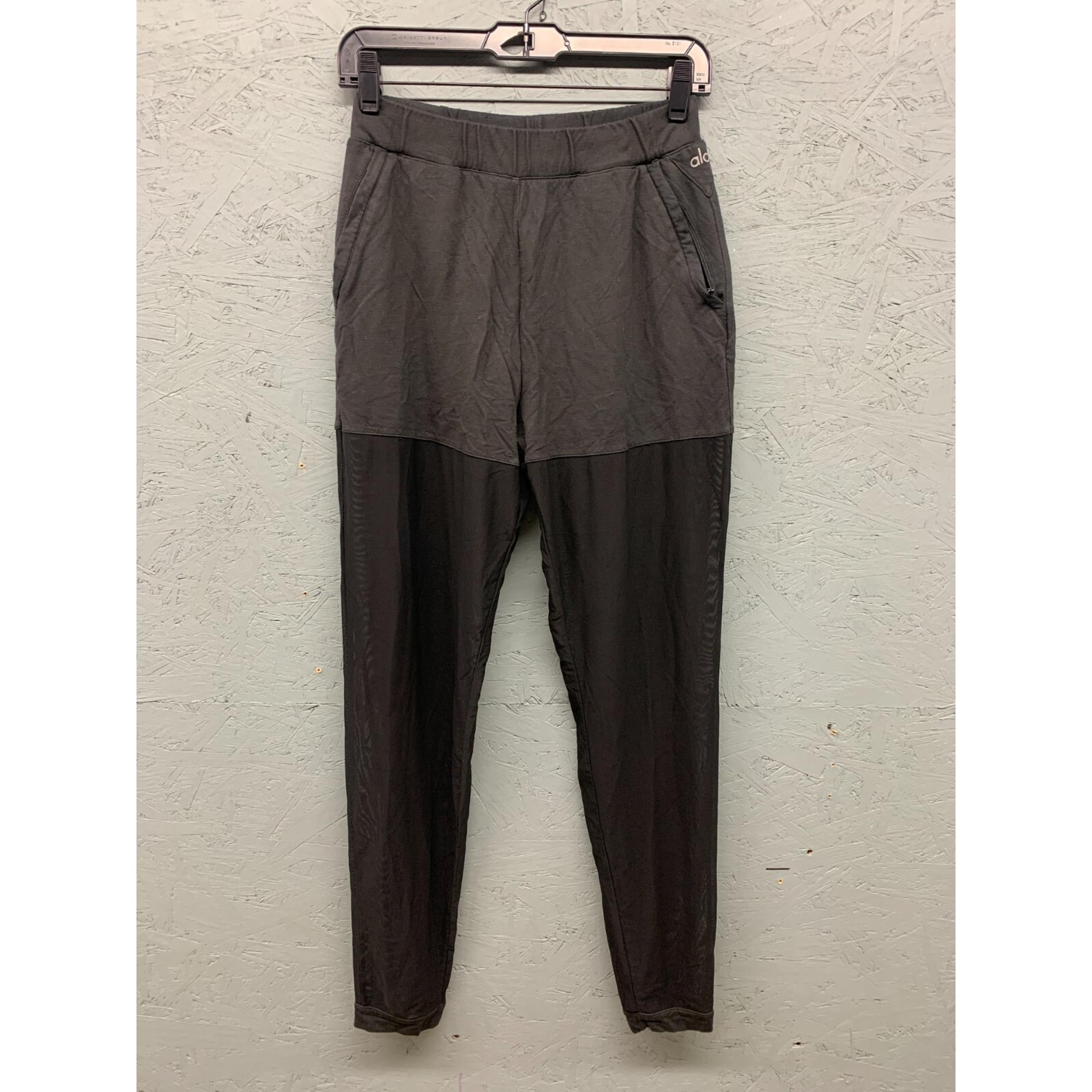 Alo Yoga Women's Jogger Pants Black Size S Zipper Pocket Lightweight Athletic