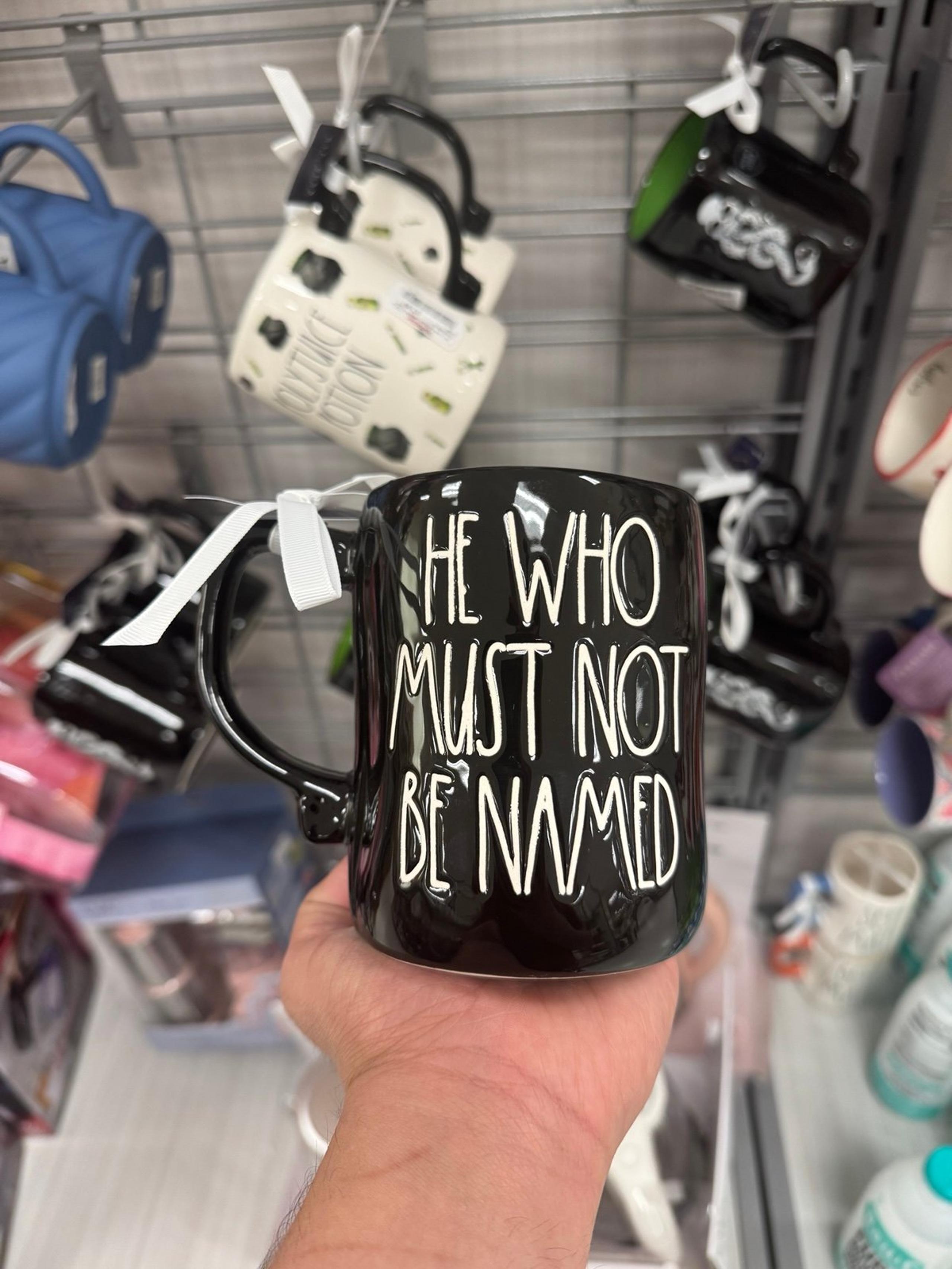 Rae Dunn Harry Potter HE WHO MUST NOT BE NAMED Black Mug