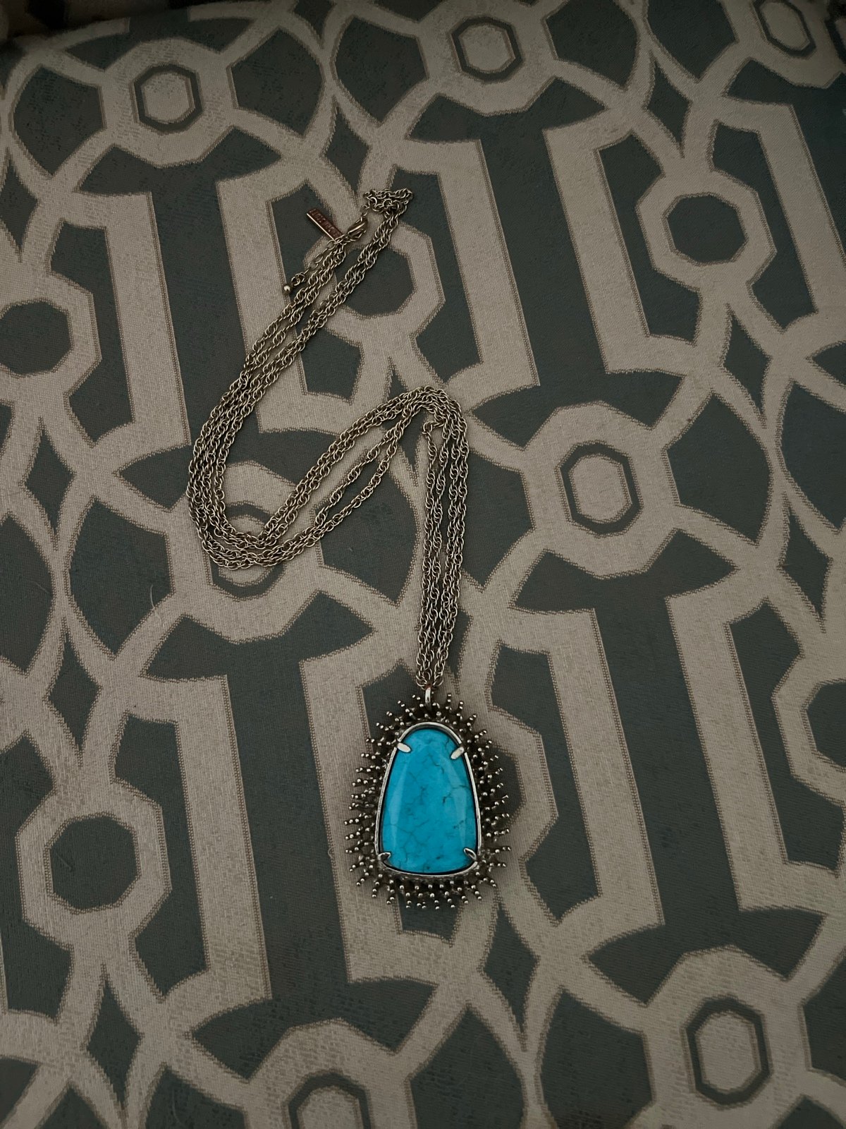Kendra Scott Vintage Turquoise Ziggy Necklace
