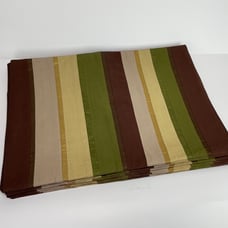 Milli Home Burnt Stripe Placemats Set 12 100% Cotton Designed by Marsha Cutler