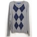 Tommy Hilfiger Men's 100% Cotton Argyle V-neck Sweater Size Large
