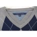 Tommy Hilfiger Men's 100% Cotton Argyle V-neck Sweater Size Large