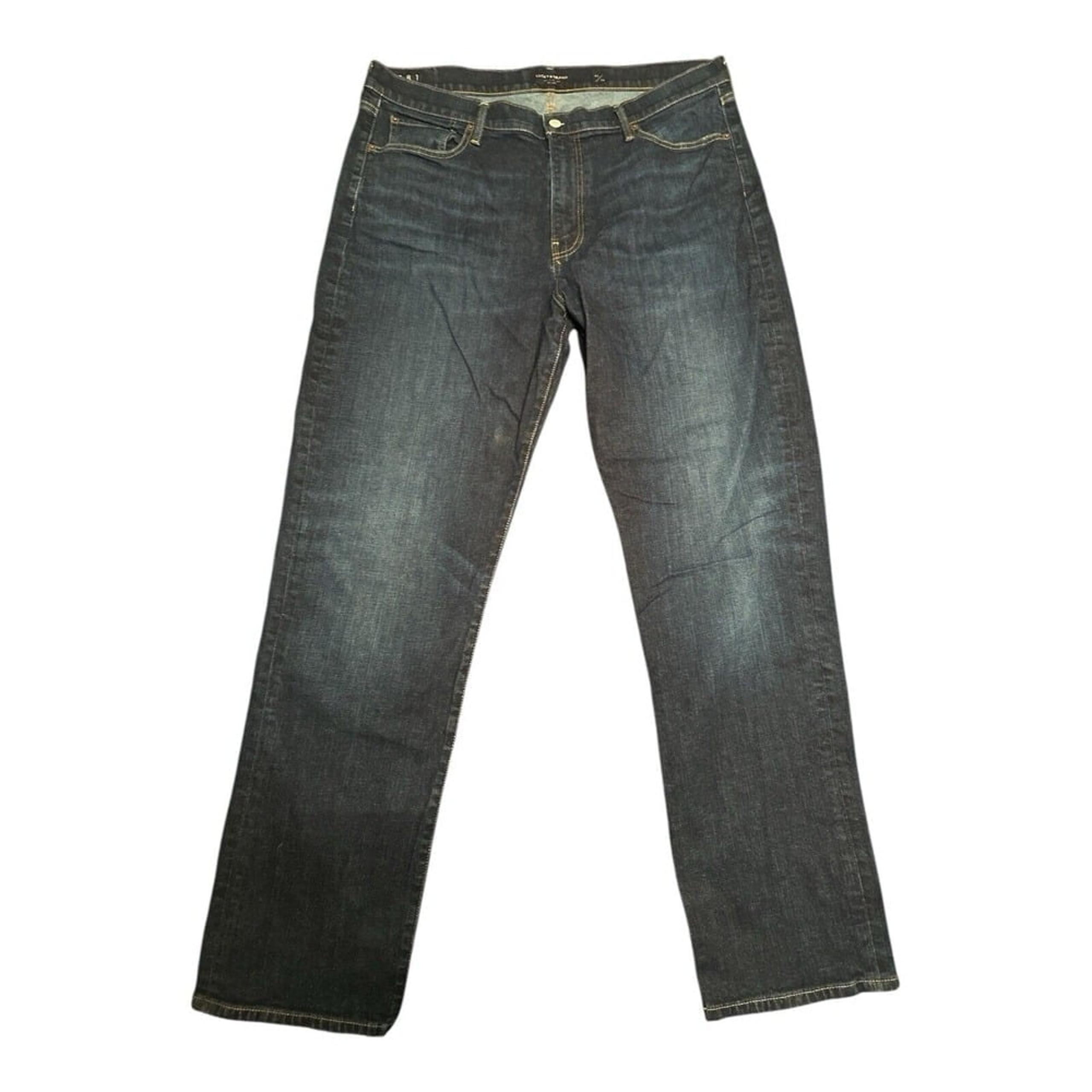 Lucky Brand 181 Relaxed Jeans Mens 40x34 Blue Denim Straight Dark Wash
