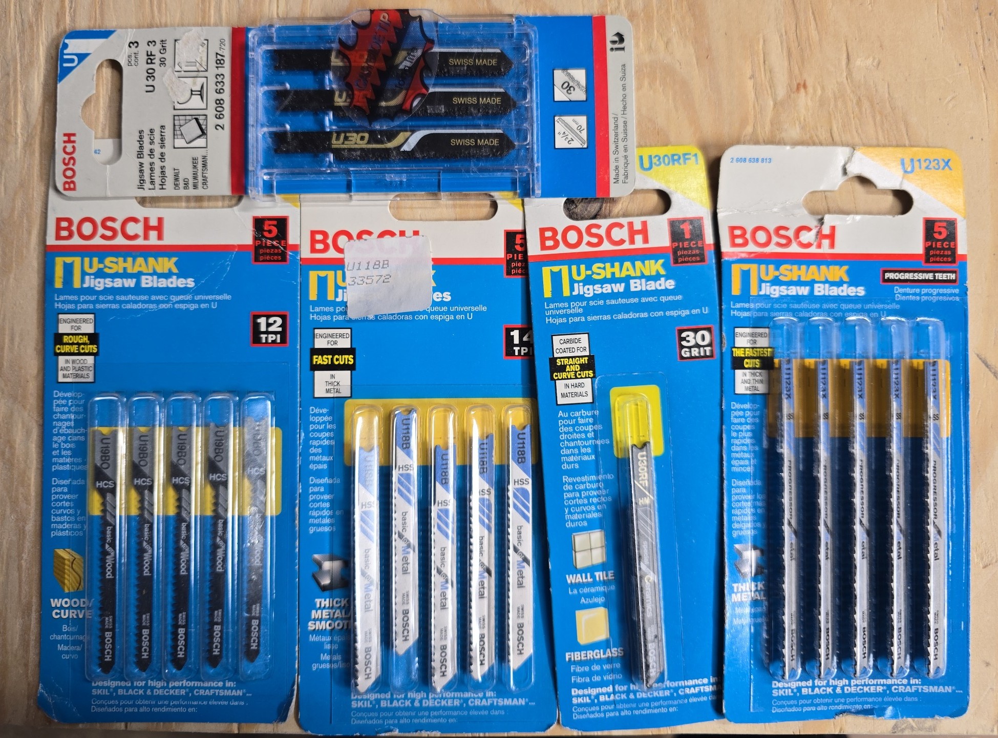 BOSCH Jigsaw U shank blades