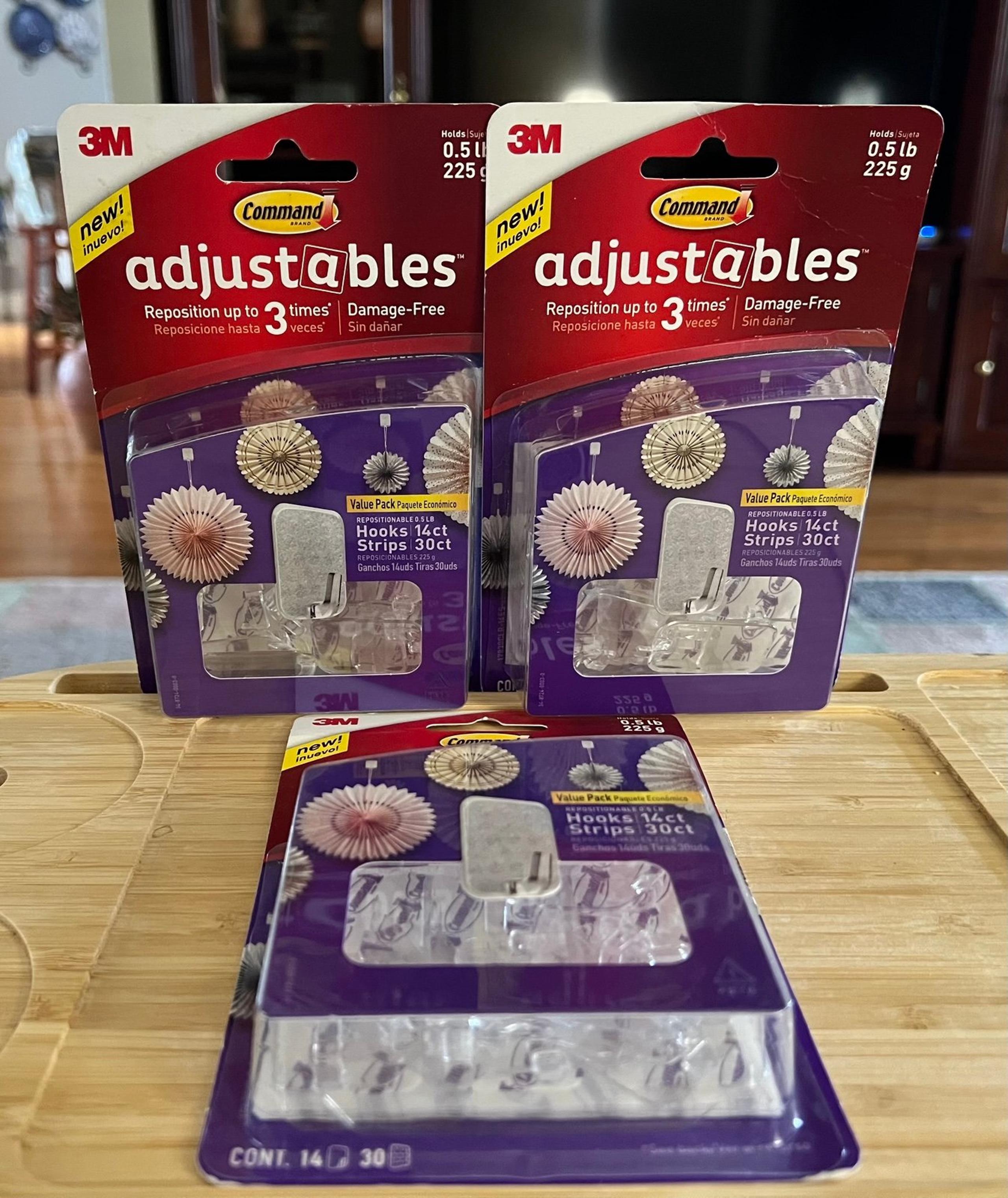 3M Command Adjustable Repositionable Hooks