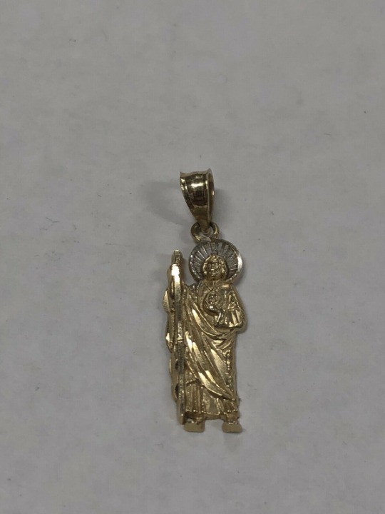 14K Gold St Jude Charm 0.8 Grams