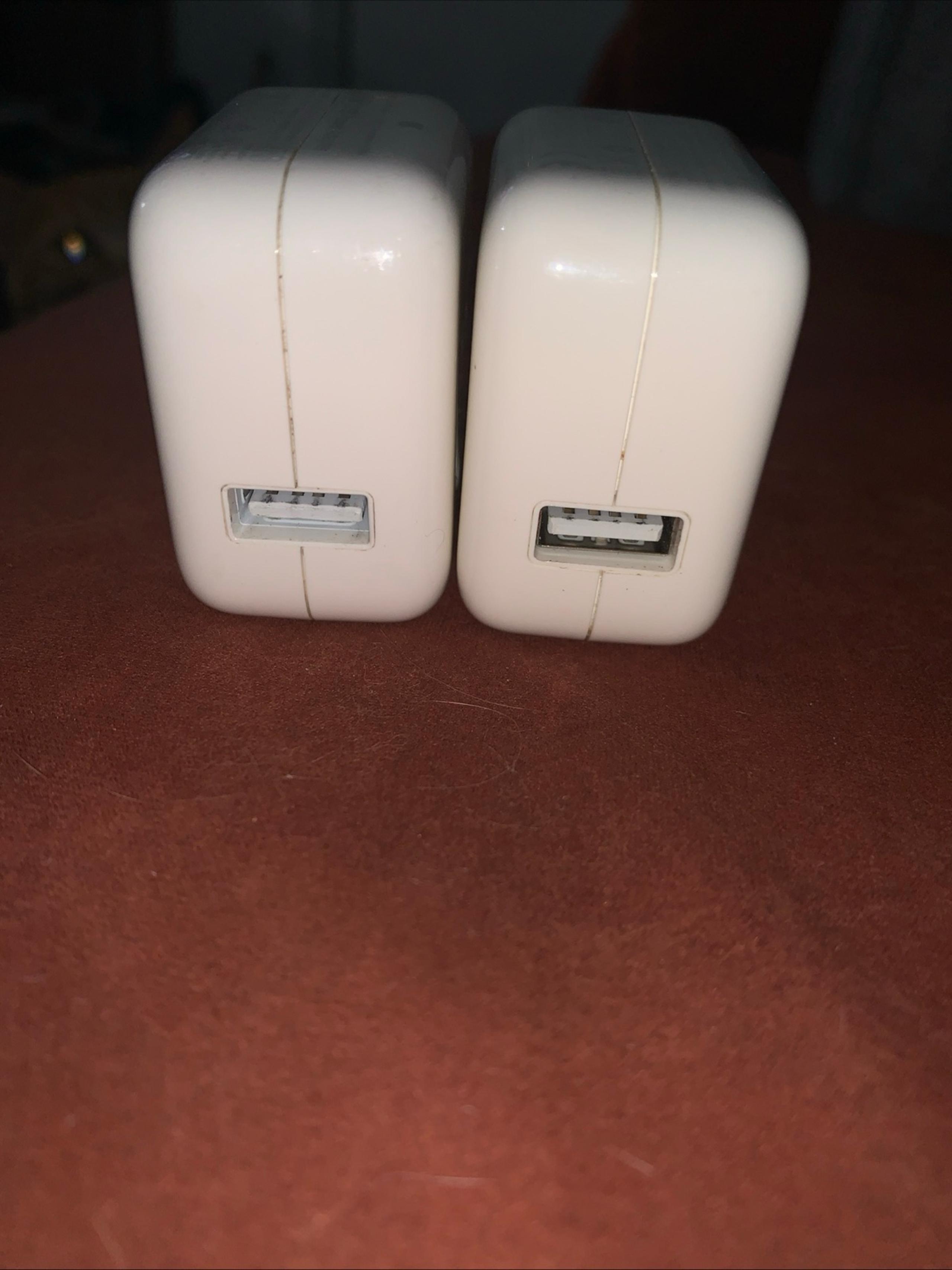 2 Genuine Apple 10W A1357 & 12W A1401 USB Power Adapter Wall Charger iPhone iPad