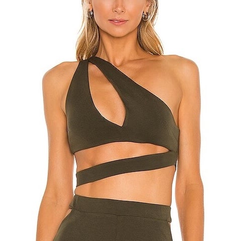 Michael Costello x REVOLVE Mateo Crop Top in Green