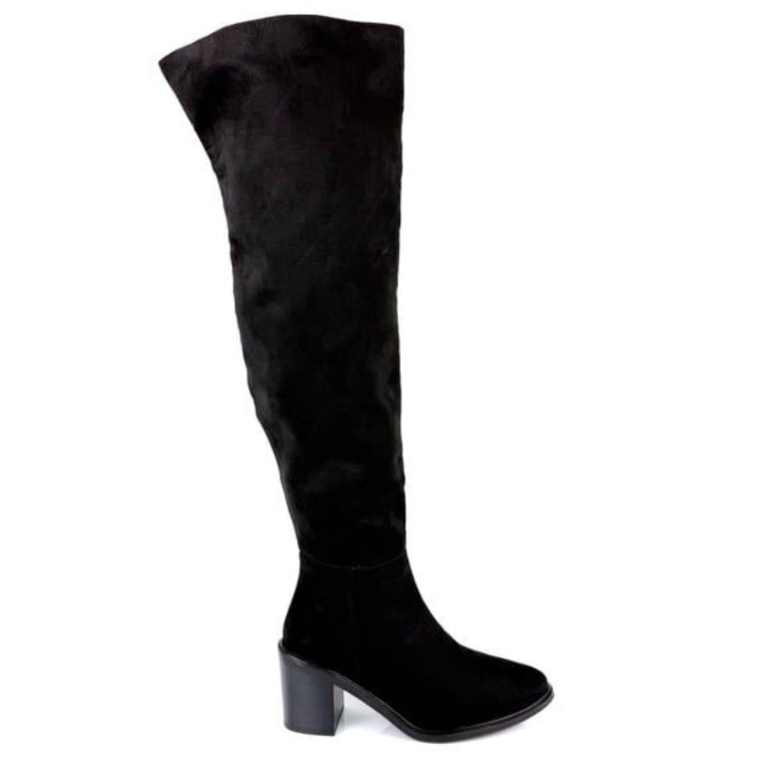 Seychelles Women's Parades City Block Heel Over The Knee Boots Black Size 7