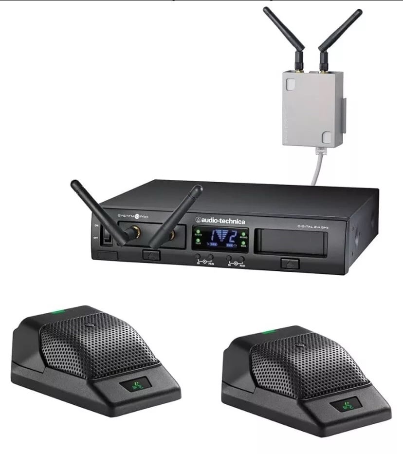 Audio-Technica 10 Boundary Microphone Rackmount Wireless Mic System ATW-1366.