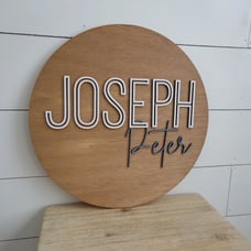 Round Name Sign for nursery