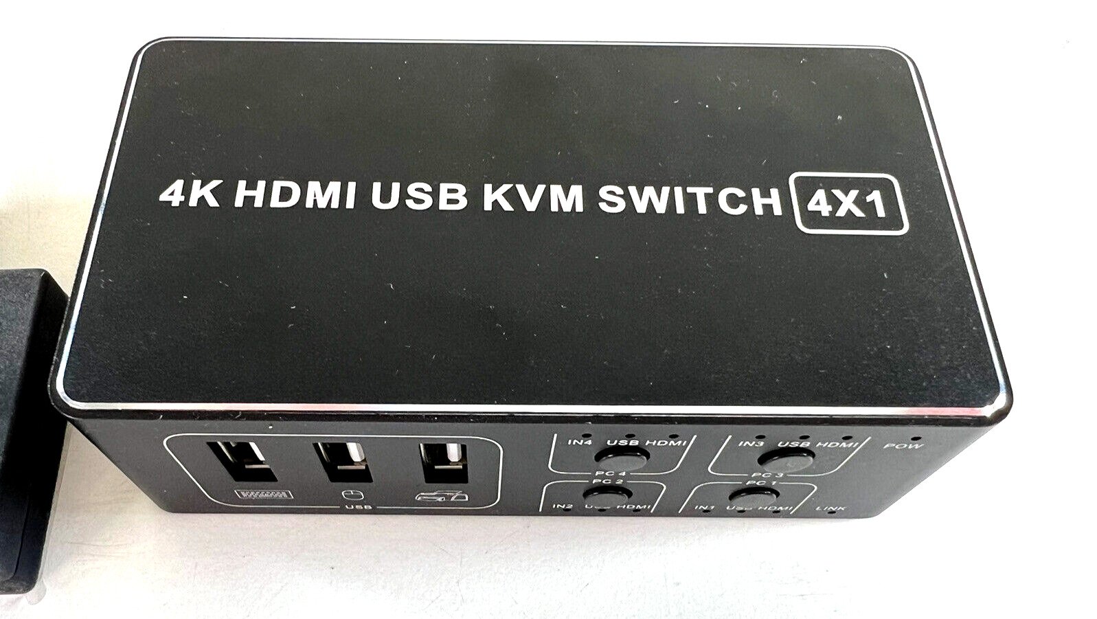 4K HDMI USB KVM Switch (4X1), 4 Port 4K@60Hz