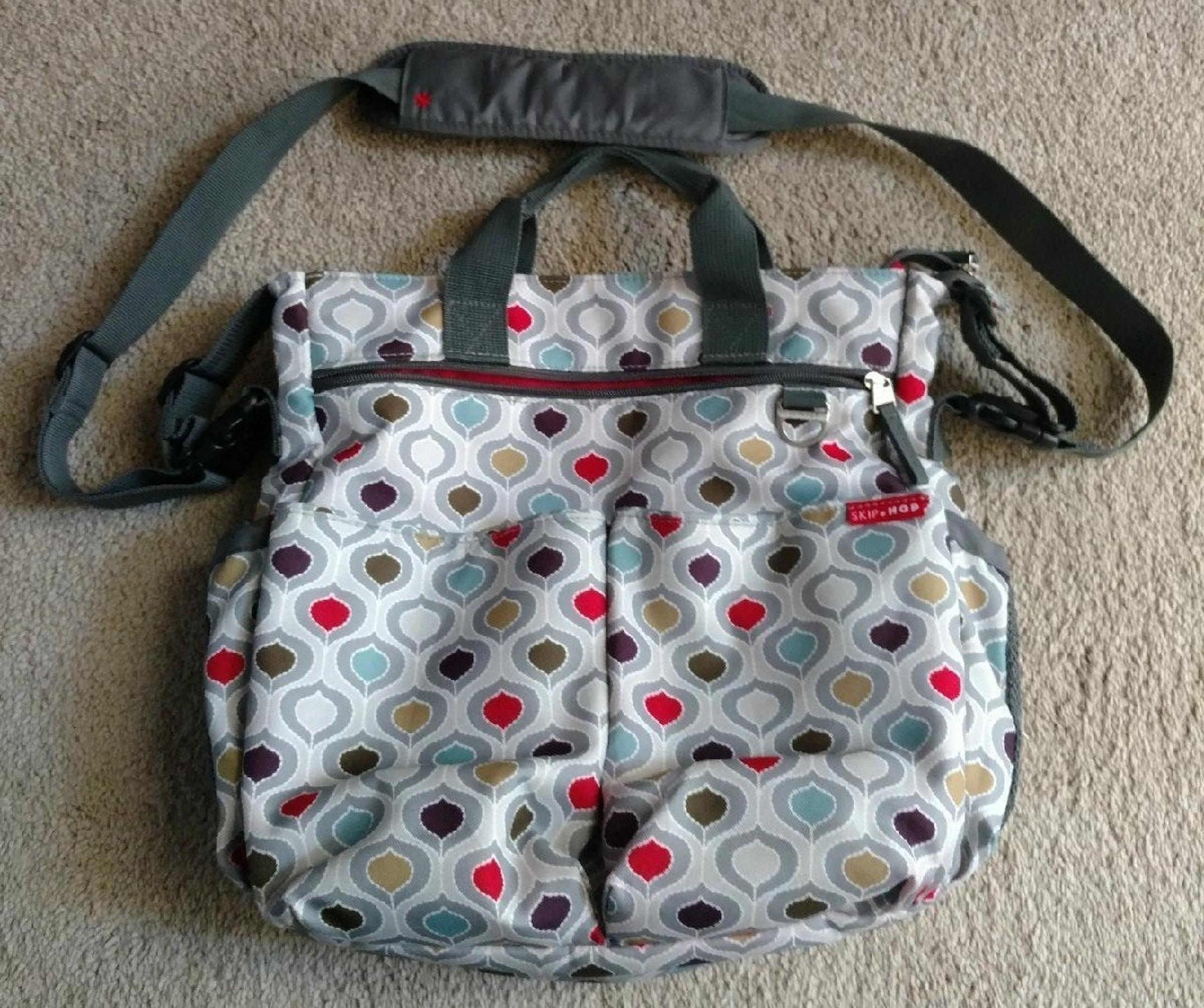Skip Hop Duo Diaper Bag Multi Dots