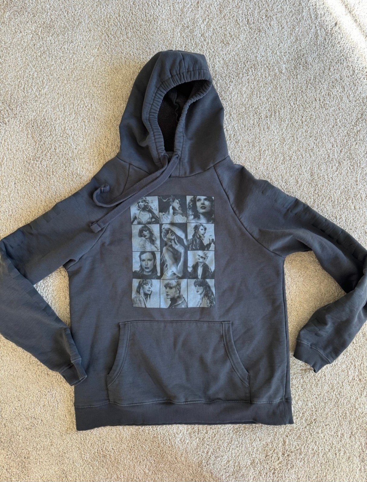 Taylor Swift Eras Tour Black Charcoal Hoodie Size Small Limited Edition