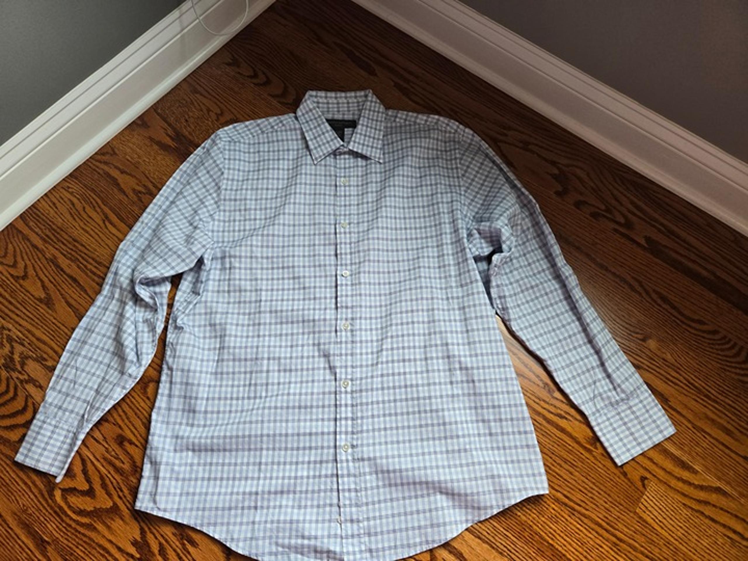 Banana Republic - Men's dress shirt - Navy & blue cross-check - XL - MINT cond!