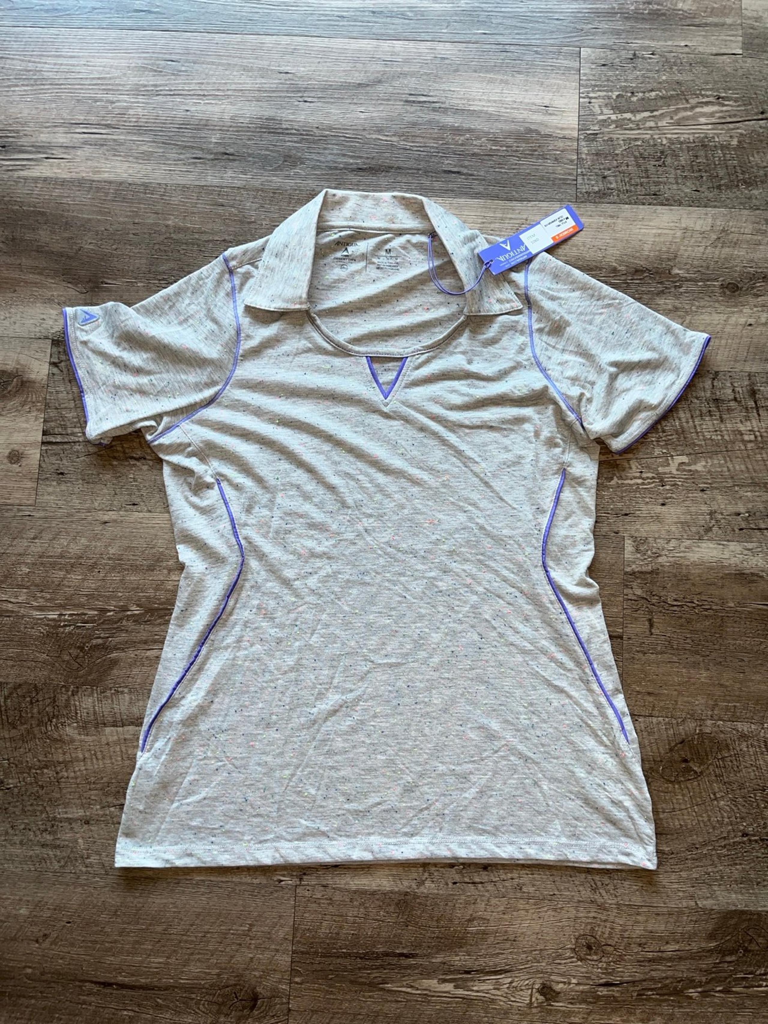 Item No 1060 - Purple and Grey Antigua Women's Golf Tshirt