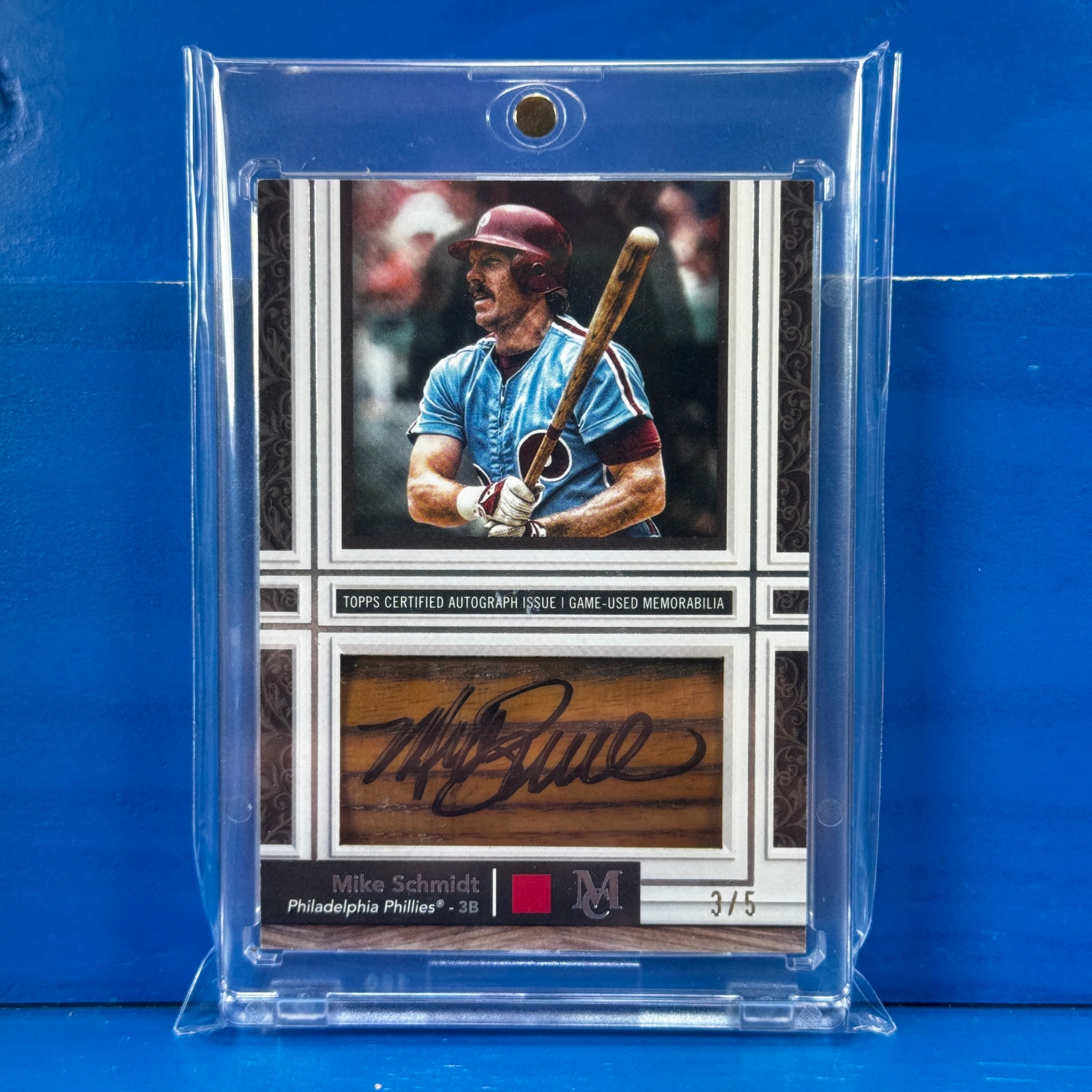 MIKE SCHMIDT 2024 Topps Museum Collection Autographed Jumbo Lumber Bat SSP /5