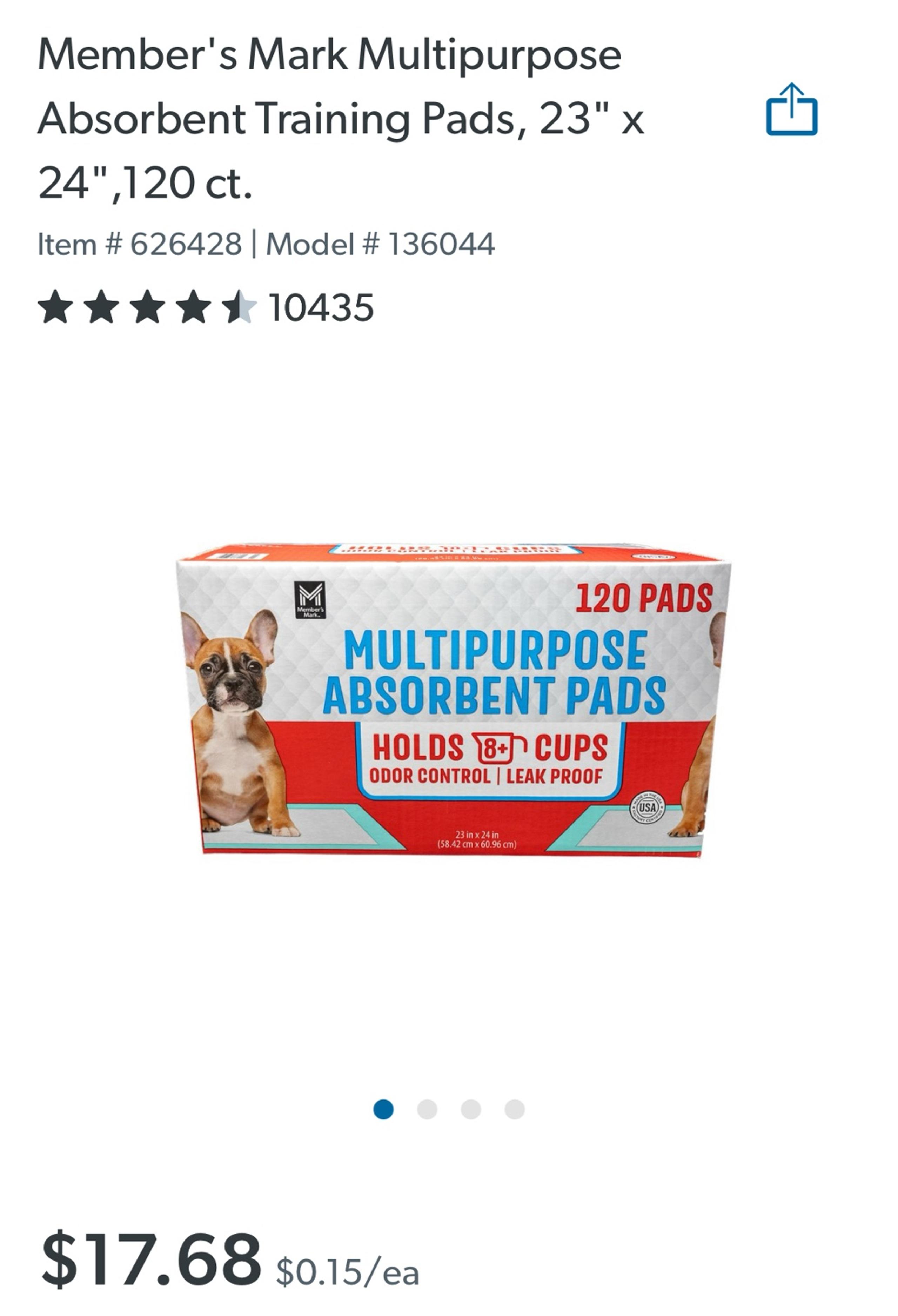 Piddle pads 120 Training Pads