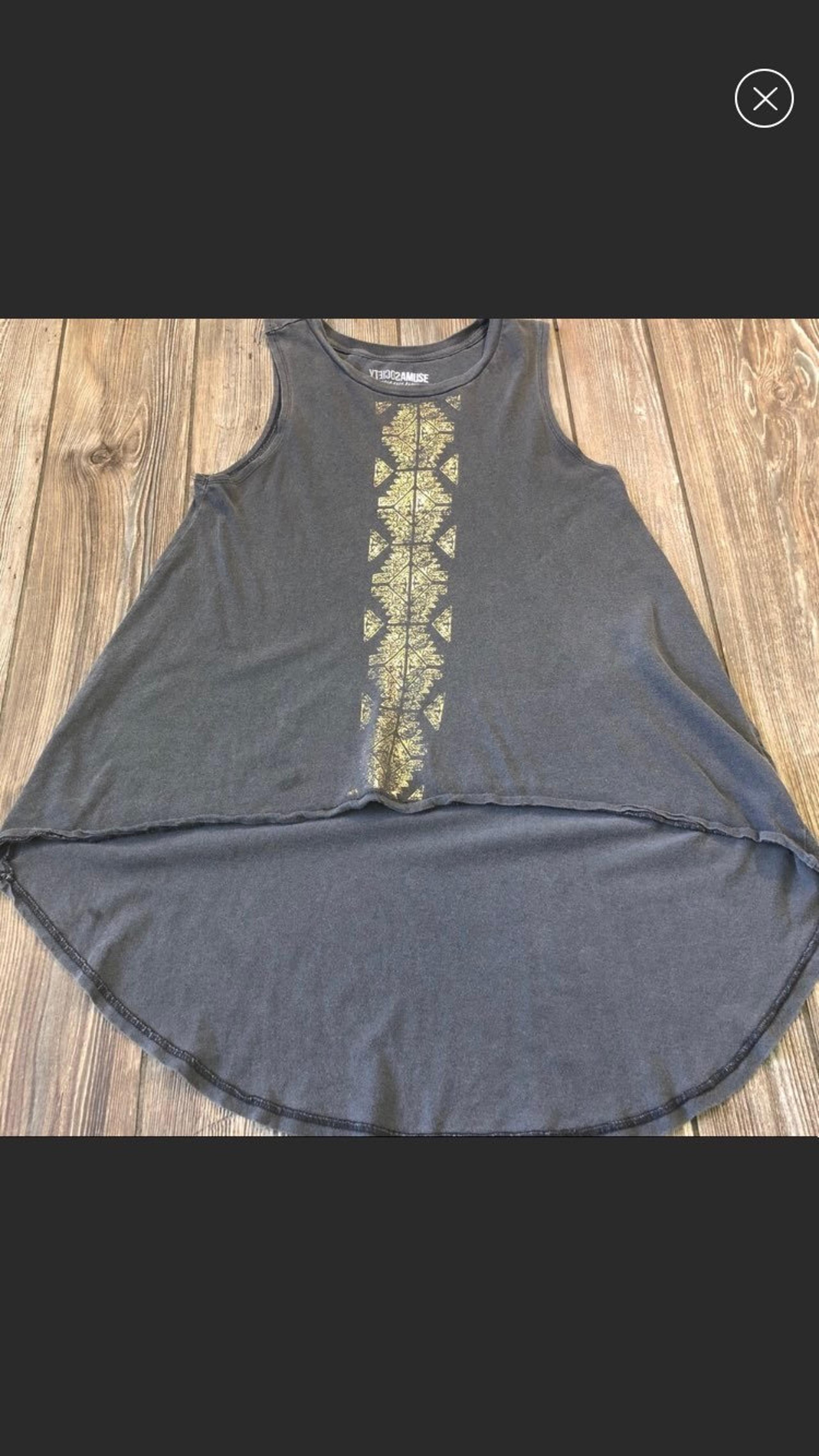 Gray Boho Tank Top - Amuse Society