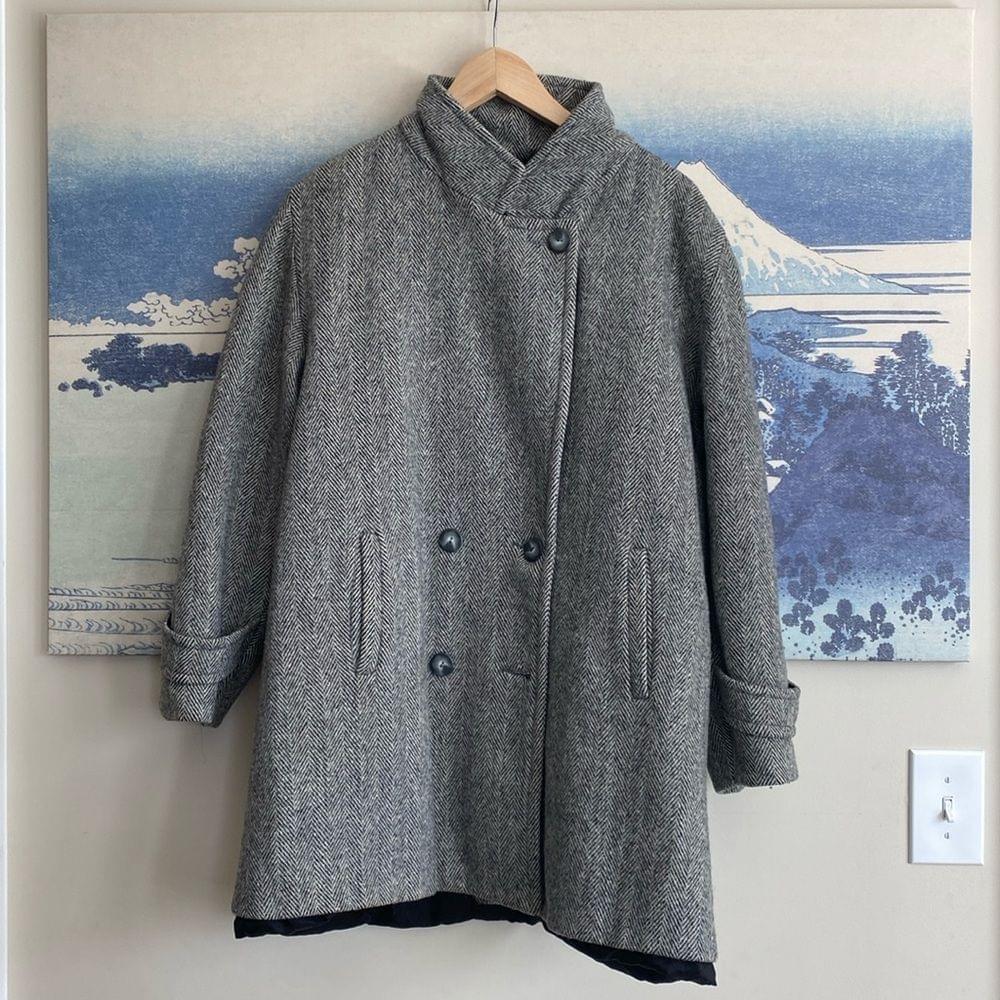 Stephanie Mathews Size 14 Black and White Woman's Pea Coat