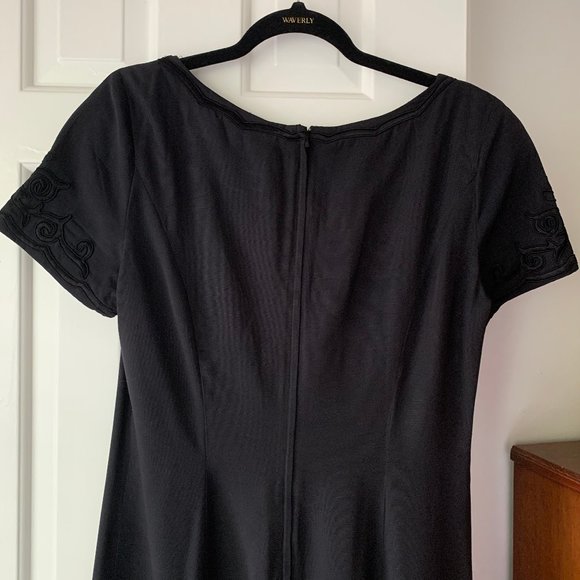 black dress with details