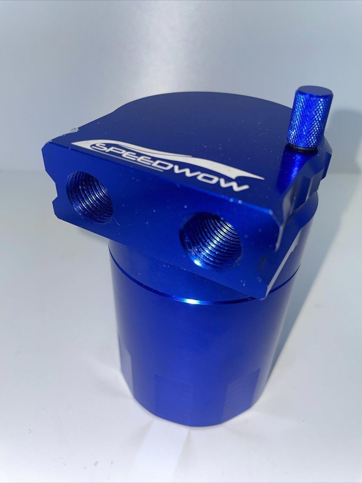 SPEEDWOW Universal Oil Catch Can Tank Blue