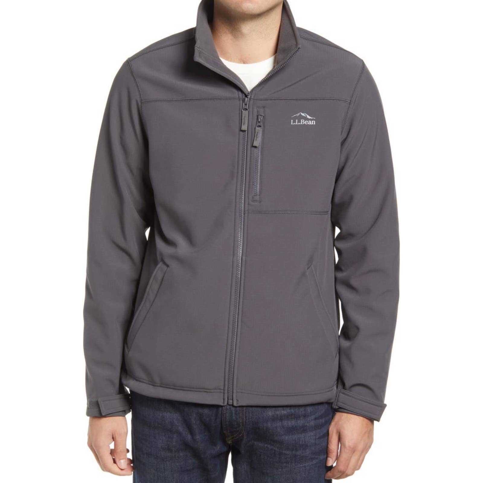 NWT L.L. Bean Windproof Softshell Jacket in Alloy Gray (Size X-Large)