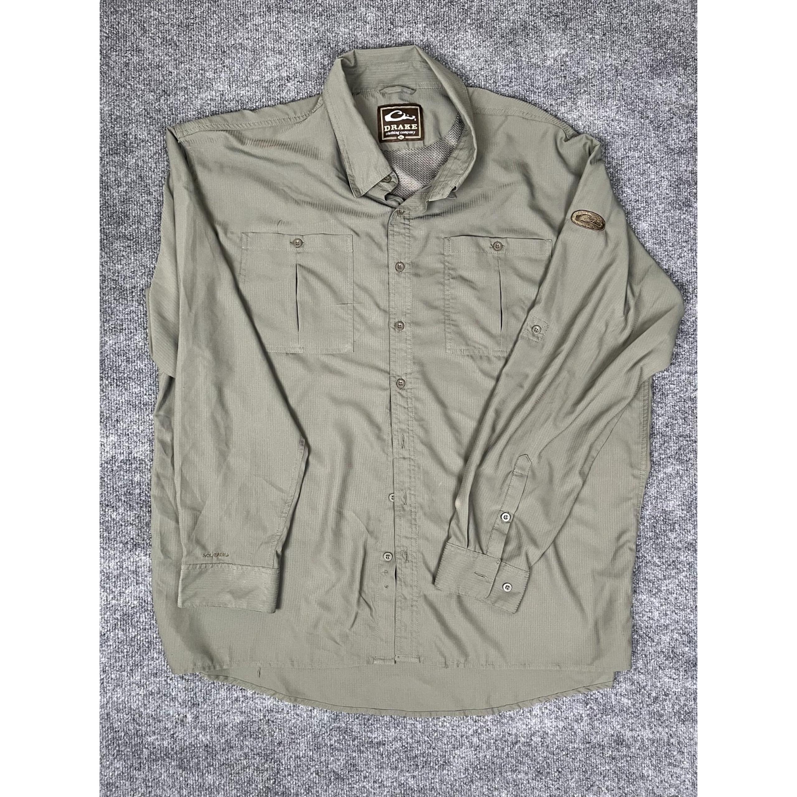 DRAKE CLOTHING COMPANY MENS LONG SLEEVE SHIRT SIZE XL FISHING/HUNTING