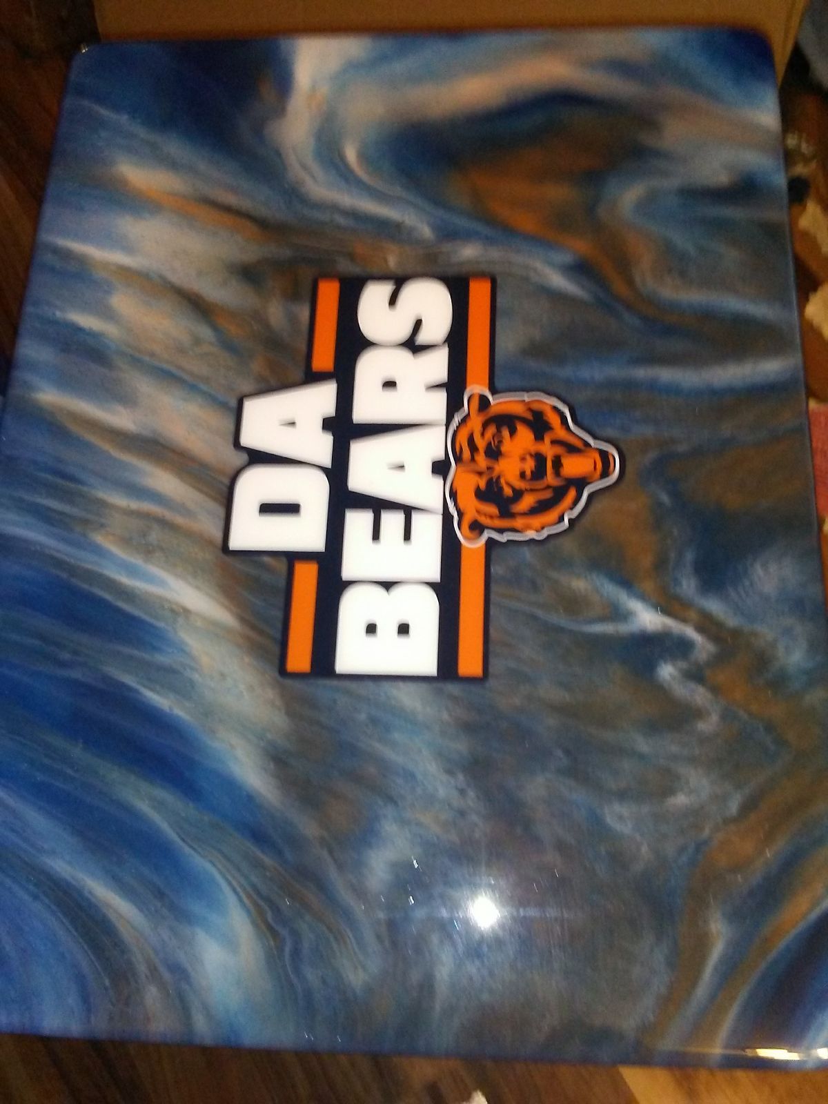 Chicago Bears Epoxy Resin TV Tray