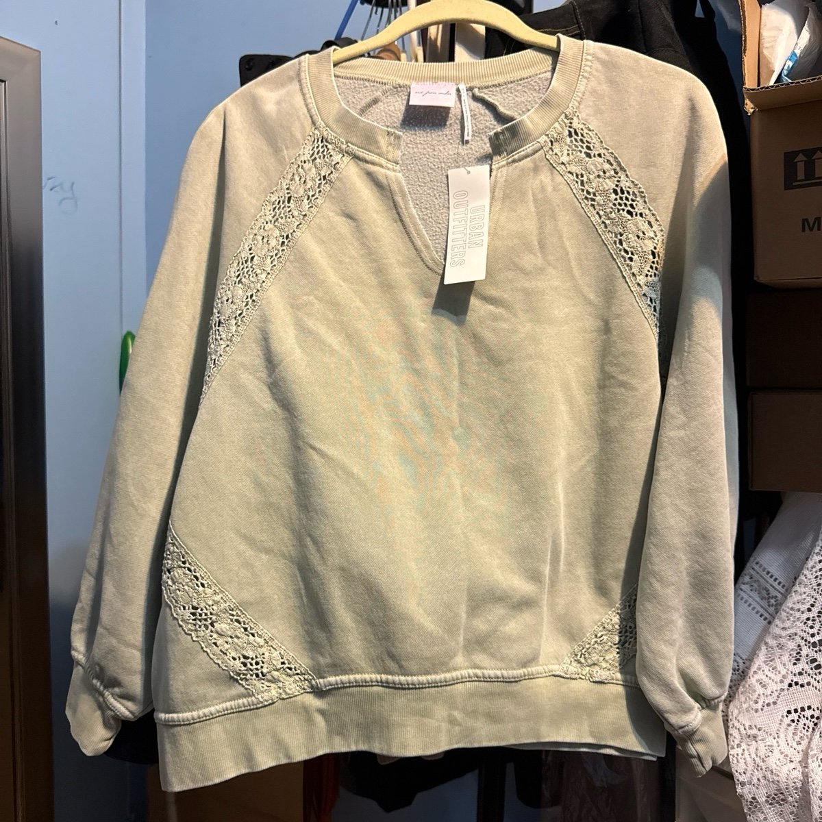Urban Outfitters Lace Trim Sweatshirt