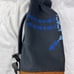Vintage Pendleton Wool Navajo Blanket Sling Backpack Barrel Bag Leather Base USA