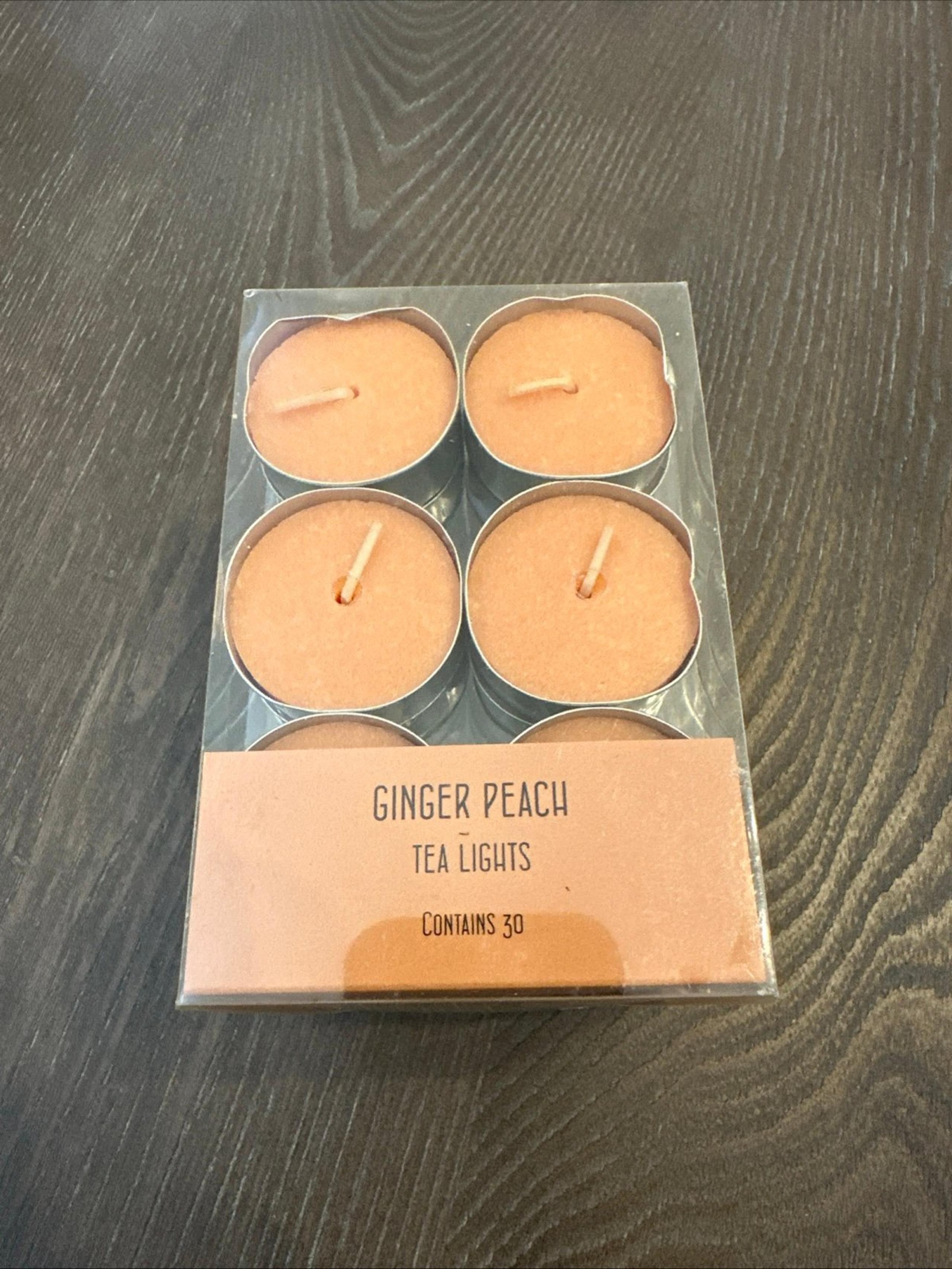 Pier 1 Imports Ginger Peach Essential Oil Tealight Candles 30 Pack New READ