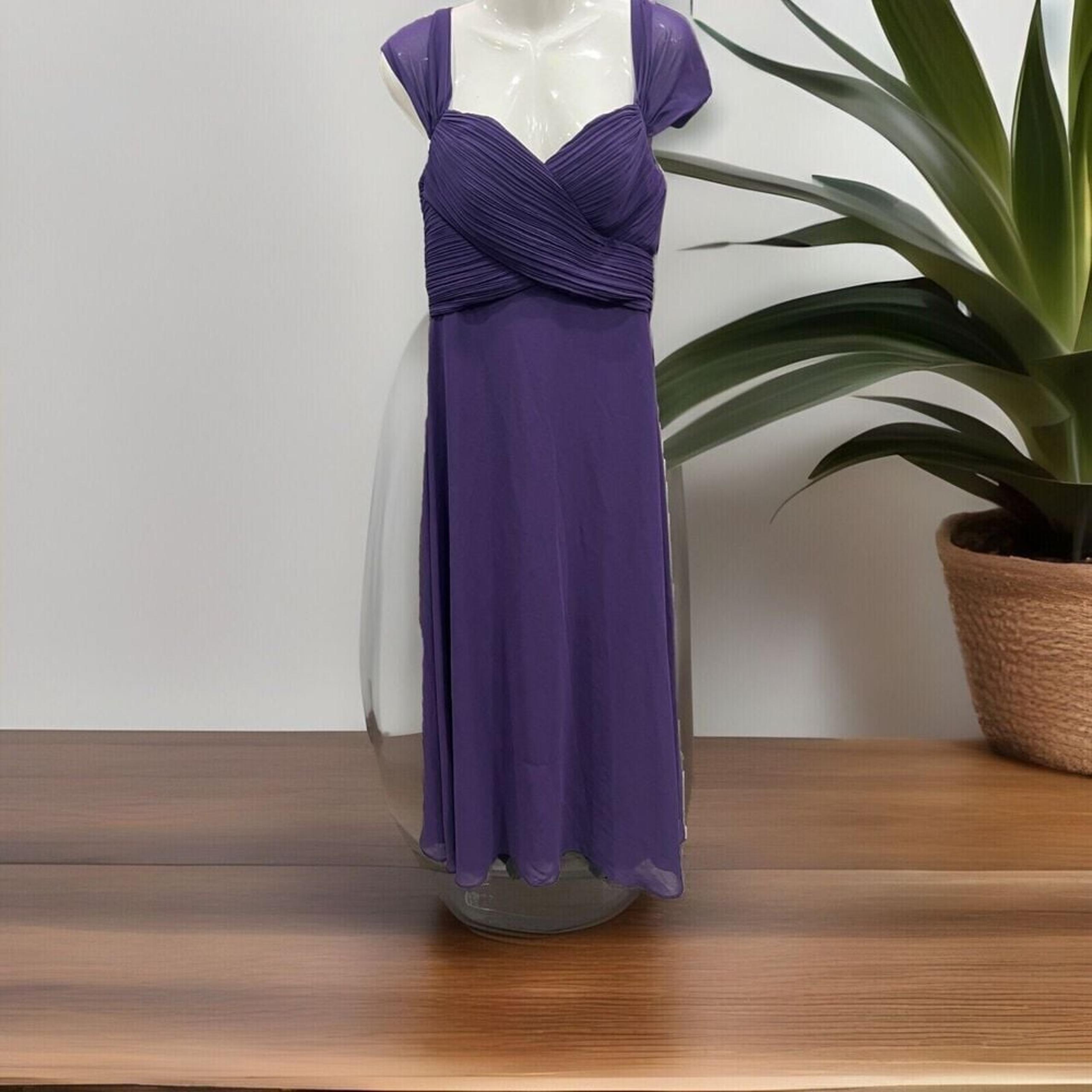 Ever Pretty Evening Dress Formal Prom Sleeveless Maxi Purple Women's Size 8
