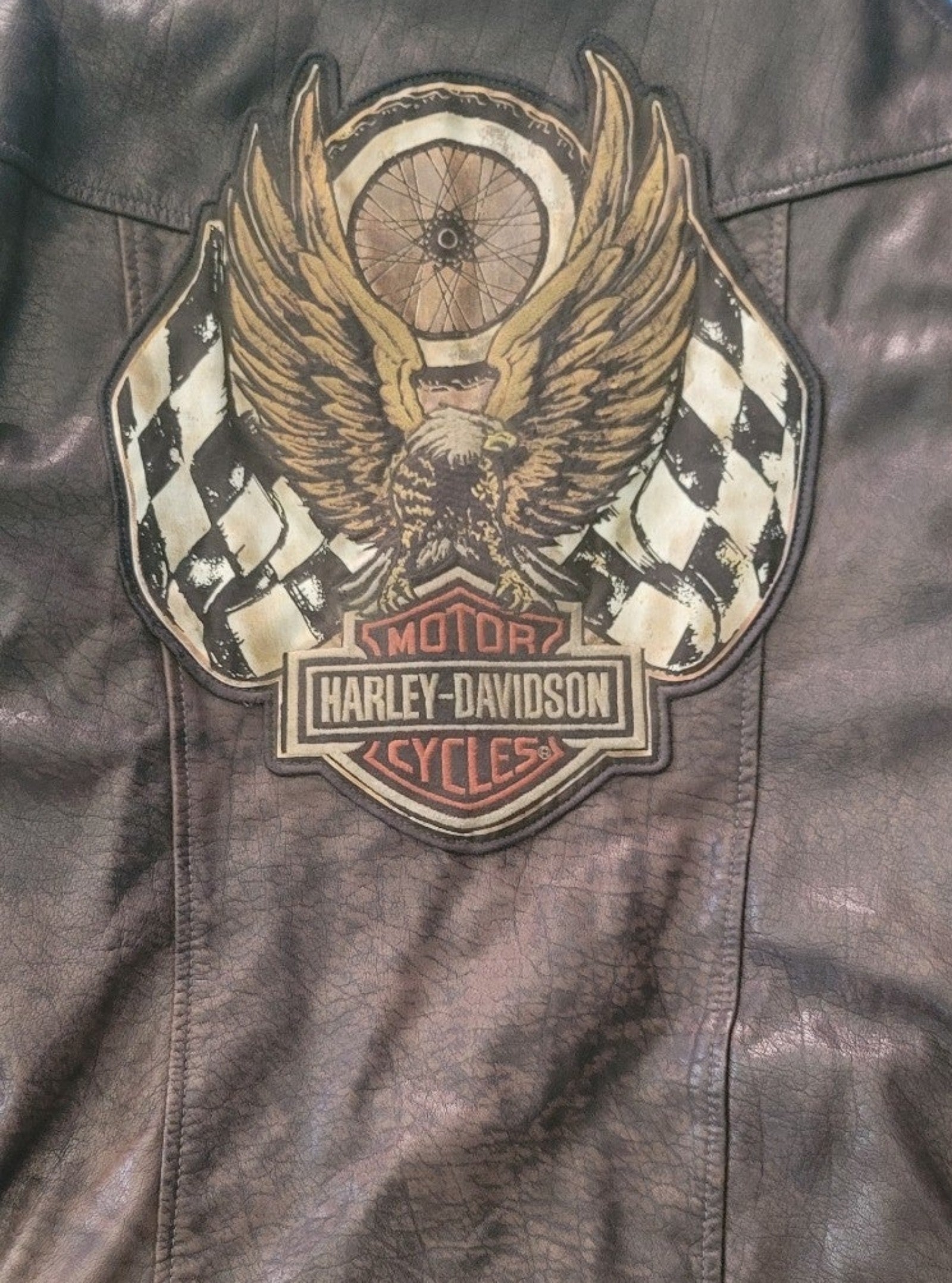 Leather Harley Davidson riding jacket
