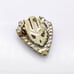 Vintage Art Deco Dress Clip, Pot Metal with Clear and Pastel Paste Stone Flowers