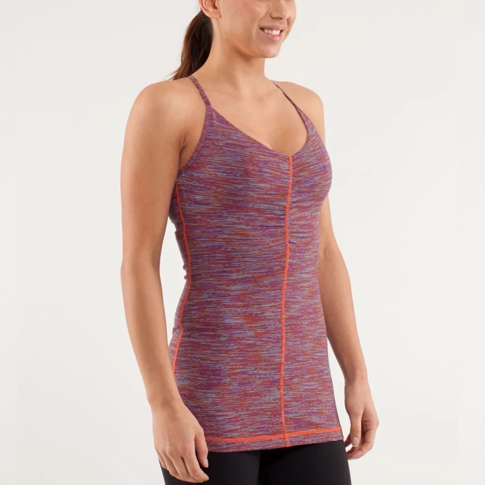Lululemon Open Your Heart Tank Sz 4 In Wee Are From Space Black March Multi