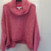 NWT Chelsea & Theodore Pink Multi-Color Cowl Neck High-Low Sweater. Size's L&XL.