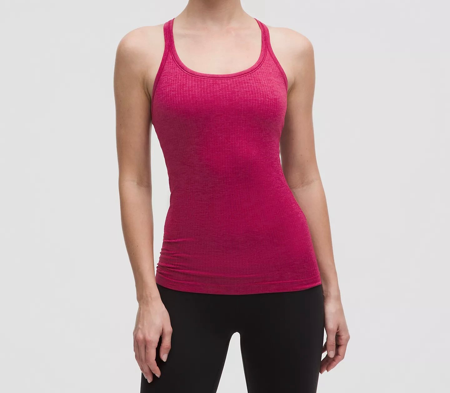 Lululemon Size 10 Ebb to Street Tank Top Light Support, B/C Cup, Magenta Smoke