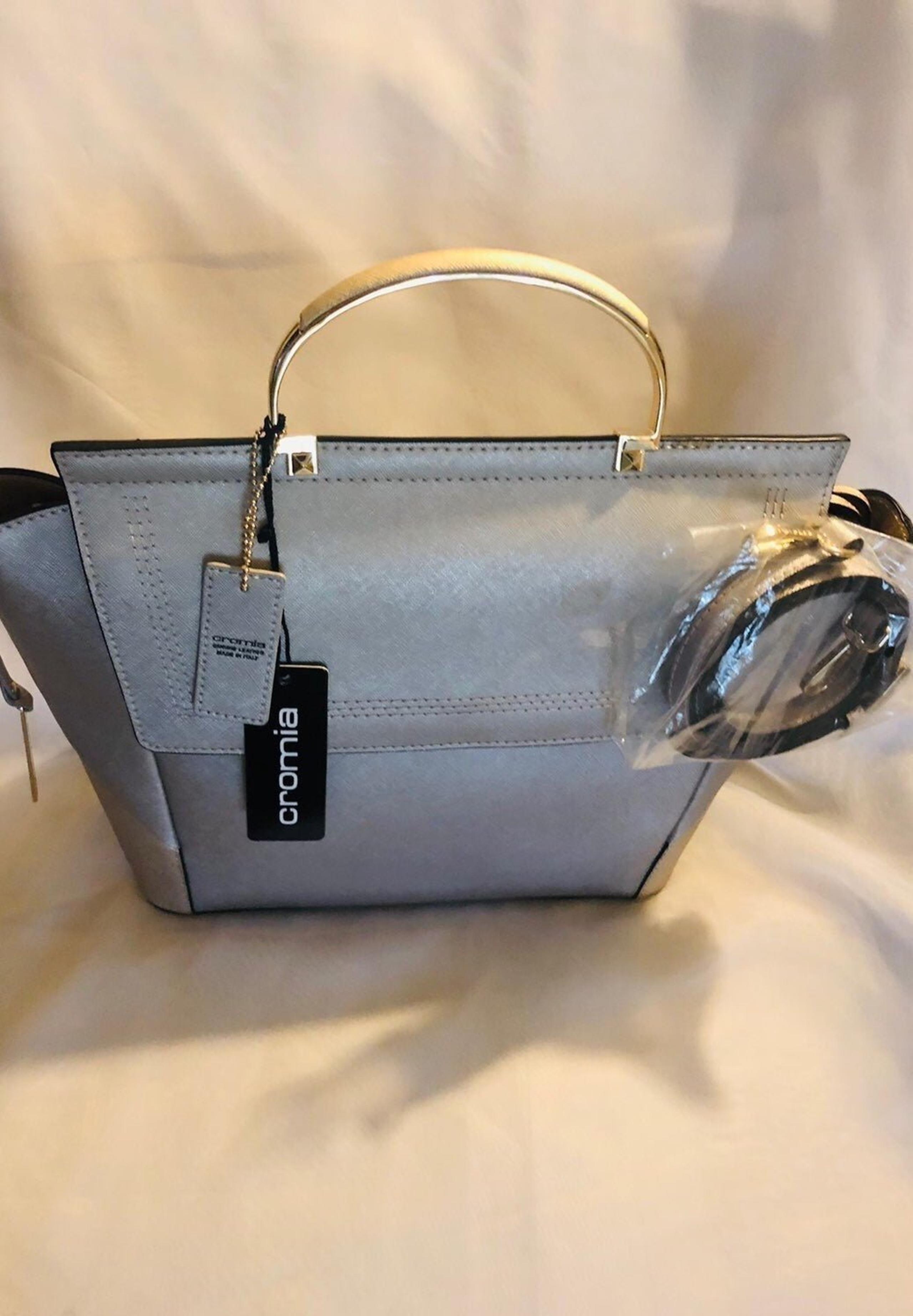 CROMIA ARGENTO ITALIAN LEATHER HANDBAG/SHOULDER BAG LARGE
