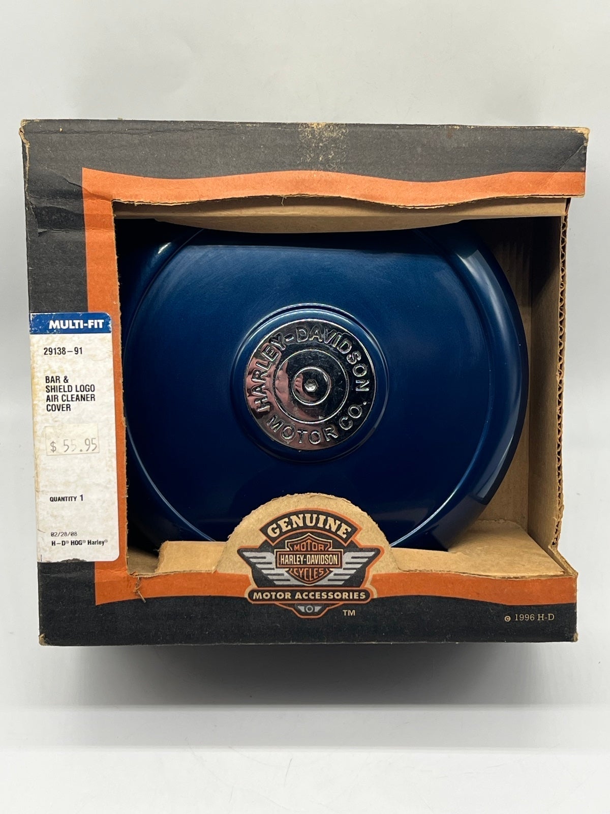 Harley-Davidson Nostalgic Air Cleaner Cover Kit Blue
