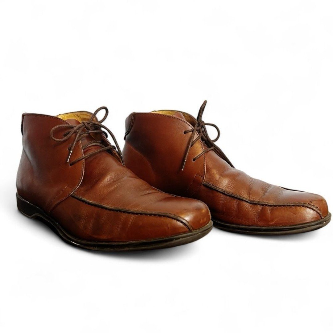 Coach - Men’s Cromwell Brown Leather Ankle Lace Up Boots - Sz. 9D
