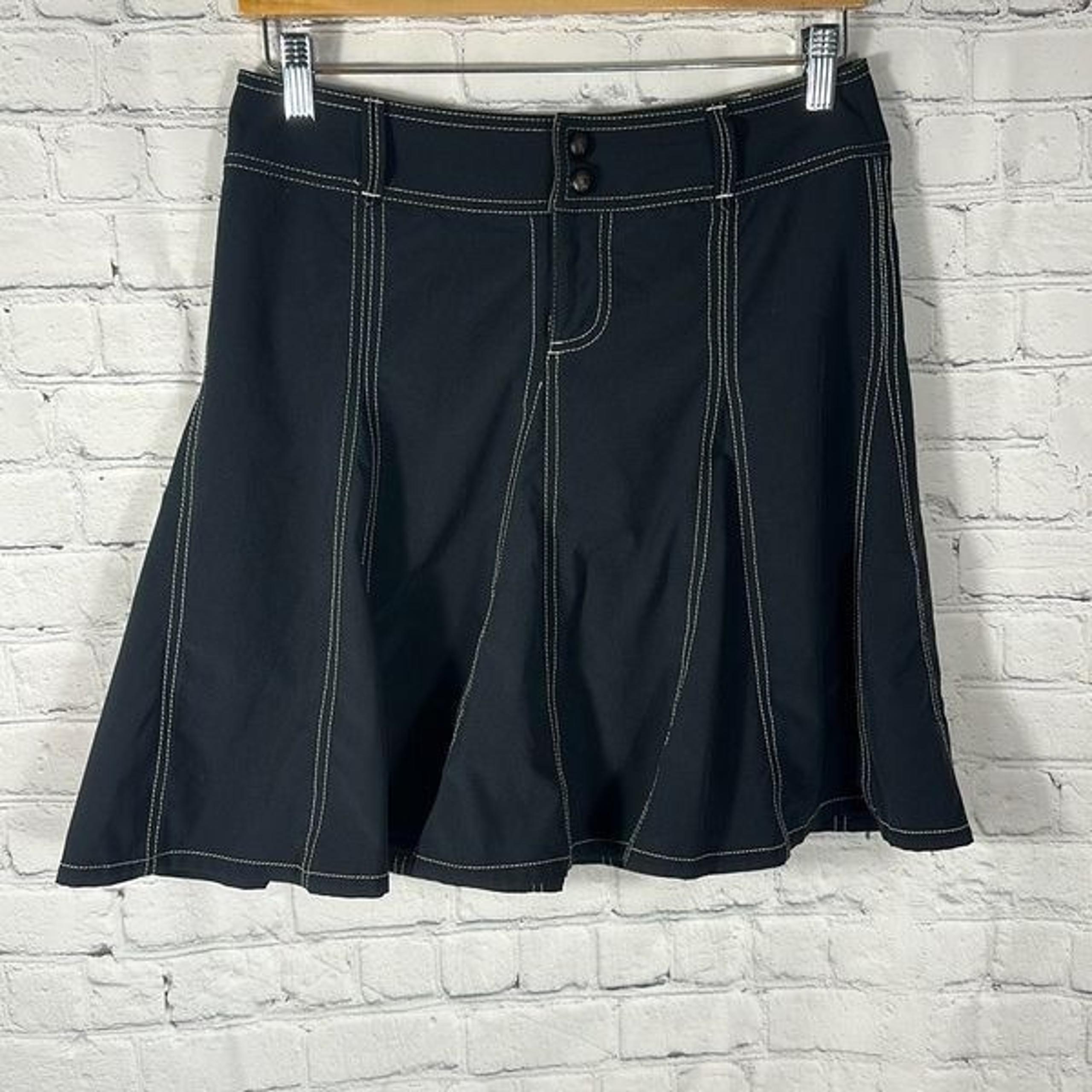 ATHLETA Whatever Athletic Tennis Travel Skirt Black  Women’s 4 #39233